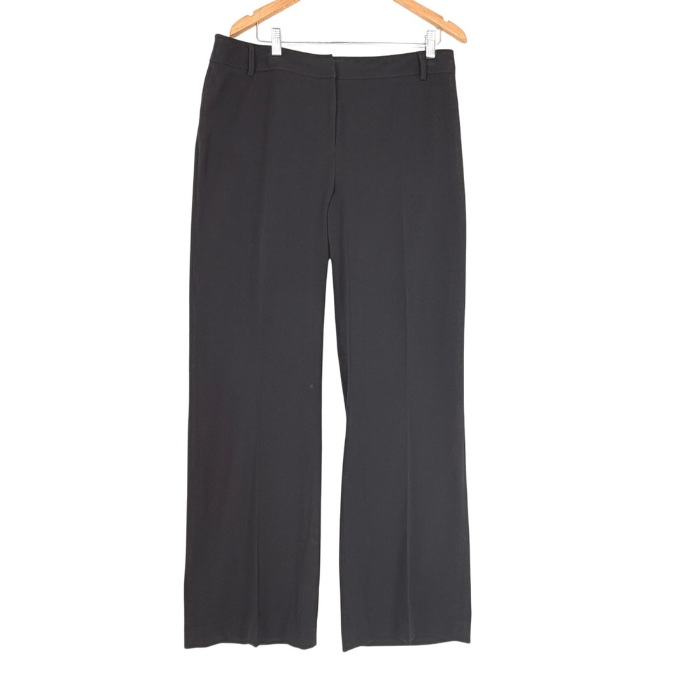 Rafaella Black Wide Leg Dress Pants Womens Size 14 Stretch Professional Trouser